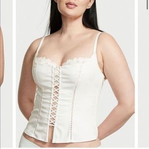 VICTORIA’S SECRET cotton white corset top